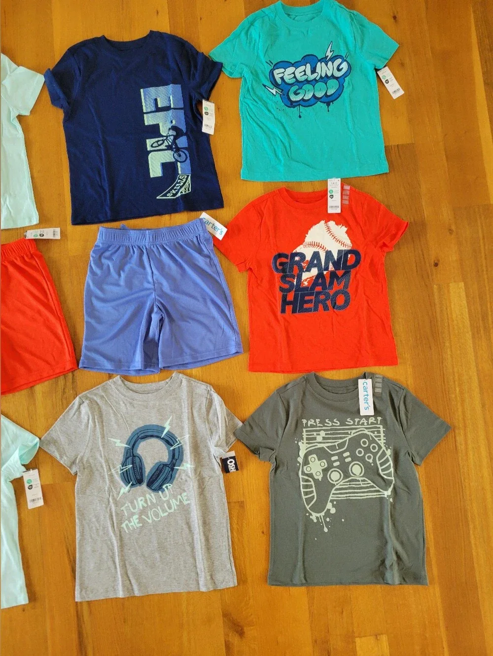 Nwt boys size 6-7 shirts and boys size 7 shorts